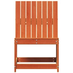 Chaise de jardin cire marron 50,5x55x77 cm bois de pin massif 532056532056