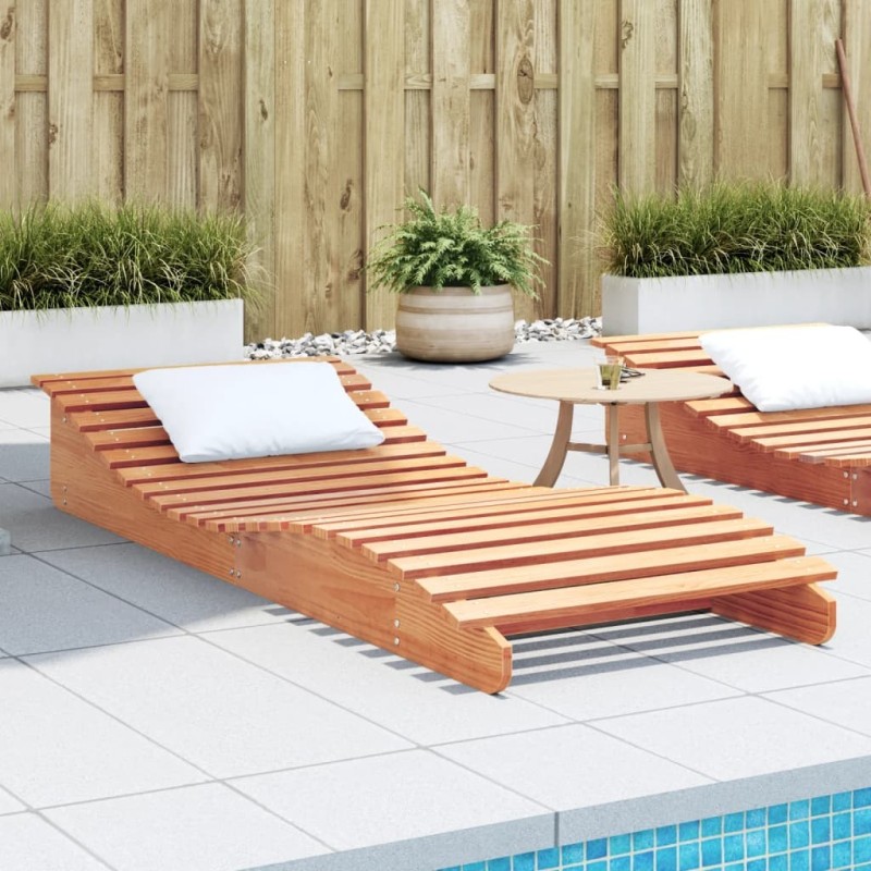 Chaise longue cire marron 205x80x31,5 cm bois massif de pin 532058532058