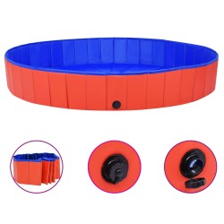 Piscine pliable pour chiens Rouge 200x30 cm PVC 532066532066