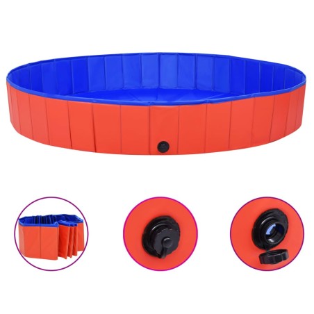 Piscine pliable pour chiens Rouge 200x30 cm PVC 532066532066