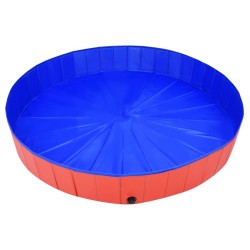 Piscine pliable pour chiens Rouge 200x30 cm PVC 532066532066