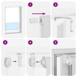 Store enrouleur de douche 90x240 cm largeur du tissu 86 cm 532068532068