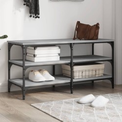 Banc à chaussures sonoma gris 100x38,5x49 cm bois d'ingénierie 532069532069