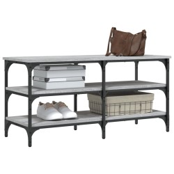 Banc à chaussures sonoma gris 100x38,5x49 cm bois d'ingénierie 532069532069