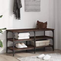 Banc à chaussures chêne marron 100x38,5x49 cm bois d'ingénierie 532070532070