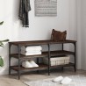 Banc à chaussures chêne marron 100x38,5x49 cm bois d'ingénierie 532070532070