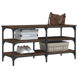 Banc à chaussures chêne marron 100x38,5x49 cm bois d'ingénierie 532070532070