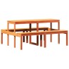 Table de pique-nique cire marron 160x134x75 cm bois massif pin 532071532071