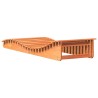 Chaise longue cire marron 205x70x31,5 cm bois massif de pin 532072532072