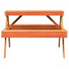 Table de pique-nique cire marron 105x134x75 cm bois massif pin 532073532073