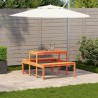 Table de pique-nique cire marron 110x134x75 cm bois massif pin 532075532075