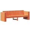 Canapé de jardin 3 places cire marron bois de pin massif 532079532079