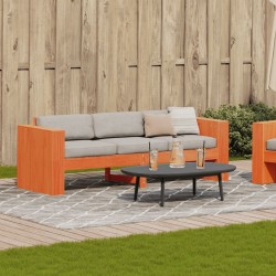 Canapé de jardin 3 places cire marron bois de pin massif 532079532079
