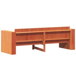 Canapé de jardin 3 places cire marron bois de pin massif 532079532079