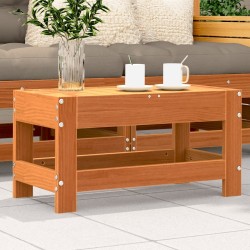 Repose-pied de jardin cire marron 62x30x32 cm bois pin massif 532081532081