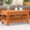 Repose-pied de jardin cire marron 62x30x32 cm bois pin massif 532081532081