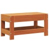 Repose-pied de jardin cire marron 62x30x32 cm bois pin massif 532081532081