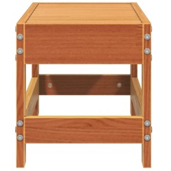 Repose-pied de jardin cire marron 62x30x32 cm bois pin massif 532081532081