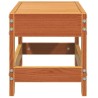 Repose-pied de jardin cire marron 62x30x32 cm bois pin massif 532081532081