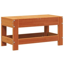 Repose-pied de jardin cire marron 62x30x32 cm bois pin massif 532081532081