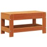 Repose-pied de jardin cire marron 62x30x32 cm bois pin massif 532081532081