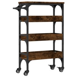 Chariot de cuisine chêne fumé 53x20x76 cm bois d'ingénierie 532084532084
