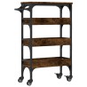 Chariot de cuisine chêne fumé 53x20x76 cm bois d'ingénierie 532084532084