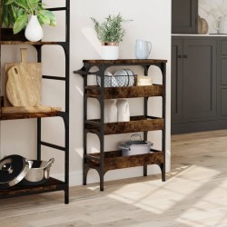 Chariot de cuisine chêne fumé 53x20x76 cm bois d'ingénierie 532084532084