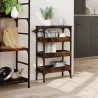 Chariot de cuisine chêne fumé 53x20x76 cm bois d'ingénierie 532084532084
