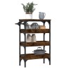 Chariot de cuisine chêne fumé 53x20x76 cm bois d'ingénierie 532084532084