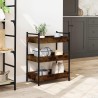 Chariot de cuisine chêne fumé 50x30x70 cm bois d'ingénierie 532085532085
