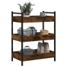 Chariot de cuisine chêne fumé 50x30x70 cm bois d'ingénierie 532085532085