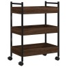 Chariot de cuisine chêne marron 50x30x70 cm bois d'ingénierie 532086532086