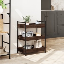 Chariot de cuisine chêne marron 50x30x70 cm bois d'ingénierie 532086532086