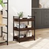 Chariot de cuisine chêne marron 50x30x70 cm bois d'ingénierie 532086532086