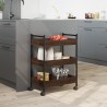 Chariot de cuisine chêne marron 50x30x70 cm bois d'ingénierie 532086532086