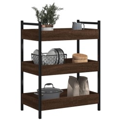 Chariot de cuisine chêne marron 50x30x70 cm bois d'ingénierie 532086532086