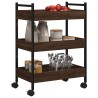 Chariot de cuisine chêne marron 50x30x70 cm bois d'ingénierie 532086532086
