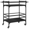 Chariot de cuisine noir 82x40x78,5 cm bois d'ingénierie 532088532088
