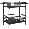 Chariot de cuisine noir 82x40x78,5 cm bois d'ingénierie 532088532088