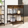 Chariot de cuisine chêne fumé 60x48x89,5 cm bois d'ingénierie 532090532090