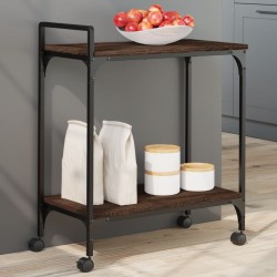 Chariot de cuisine chêne marron 60,5x31x72,5 cm bois ingénierie 532091532091