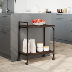 Chariot de cuisine chêne marron 60,5x31x72,5 cm bois ingénierie 532091532091