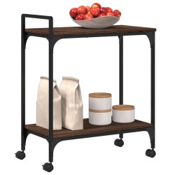 Chariot de cuisine chêne marron 60,5x31x72,5 cm bois ingénierie 532091532091