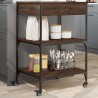 Chariot de cuisine chêne marron 60x48x89,5 cm bois d'ingénierie 532096532096