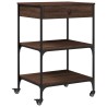 Chariot de cuisine chêne marron 60x48x89,5 cm bois d'ingénierie 532096532096