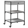 Chariot de cuisine sonoma gris 60x48x89,5 cm bois d'ingénierie 532097532097