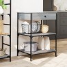 Chariot de cuisine sonoma gris 60x48x89,5 cm bois d'ingénierie 532097532097