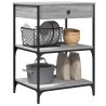 Chariot de cuisine sonoma gris 60x48x89,5 cm bois d'ingénierie 532097532097