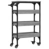 Chariot de cuisine sonoma gris 53x20x76 cm bois d'ingénierie 532099532099